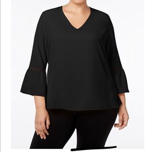 Calvin Klein Plus Size Bell Sleeve Top